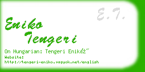 eniko tengeri business card